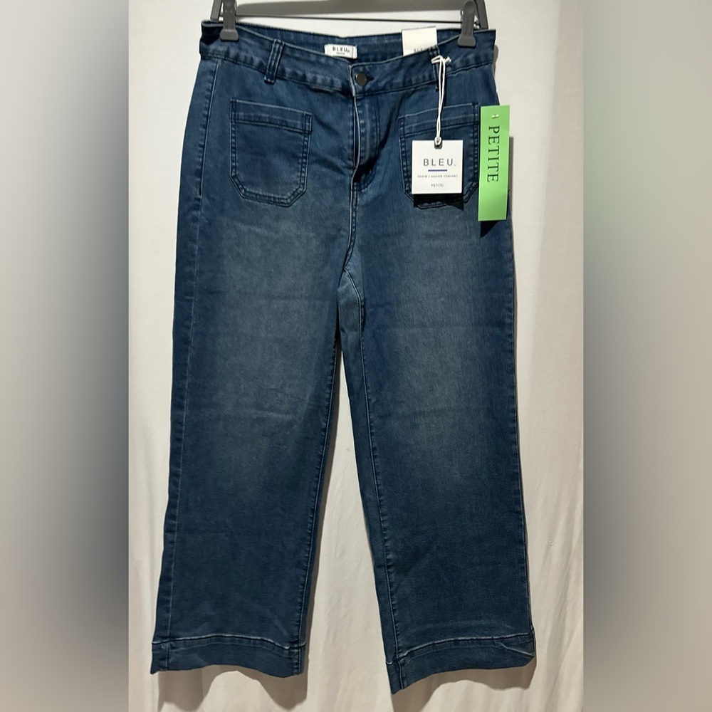 BLEU Stretch Wide-Leg Cropped Jeans - Size 12P